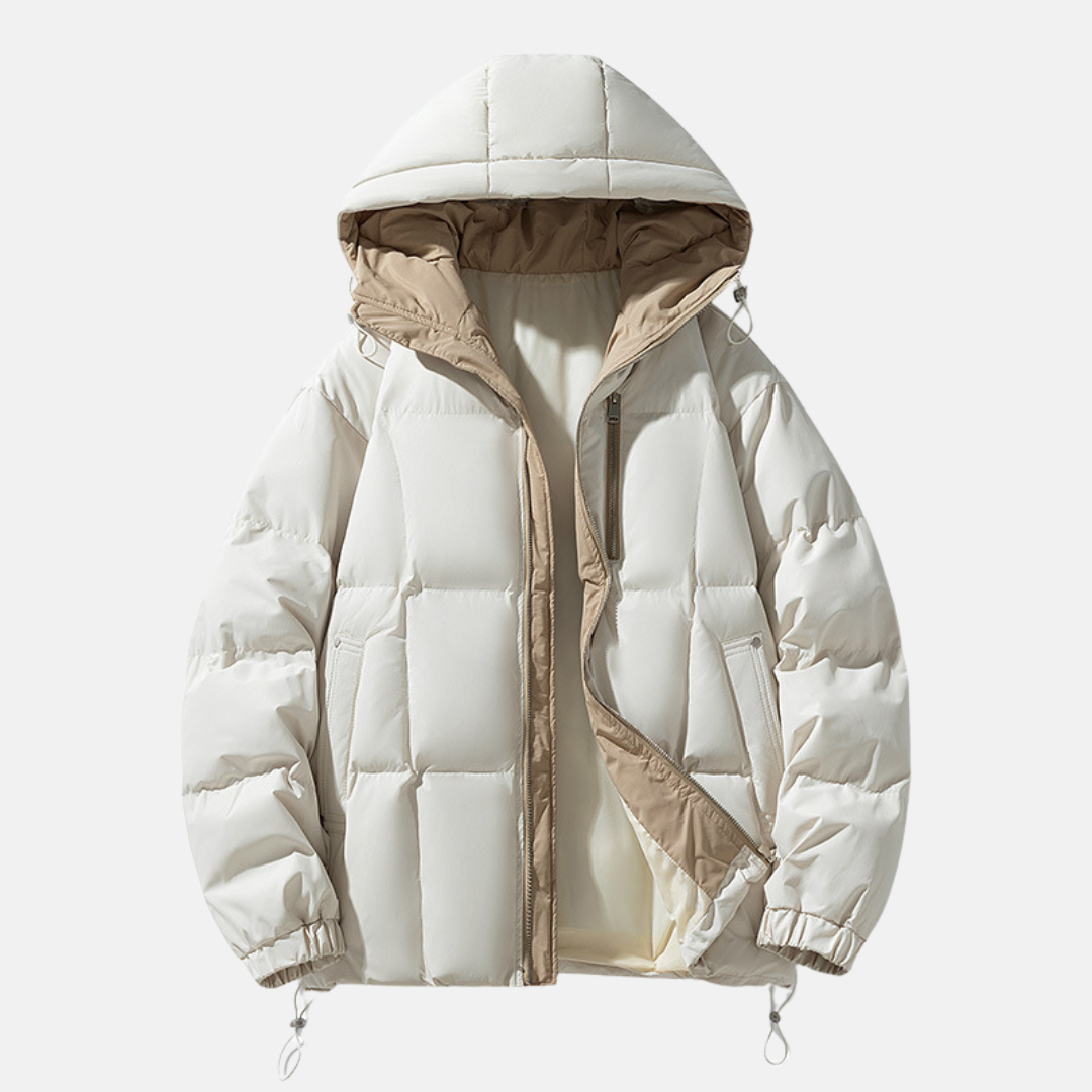 Men’s Puffer Jacket – Oversized Fit – Quilted Warmth – Hooded – Water-Resistant