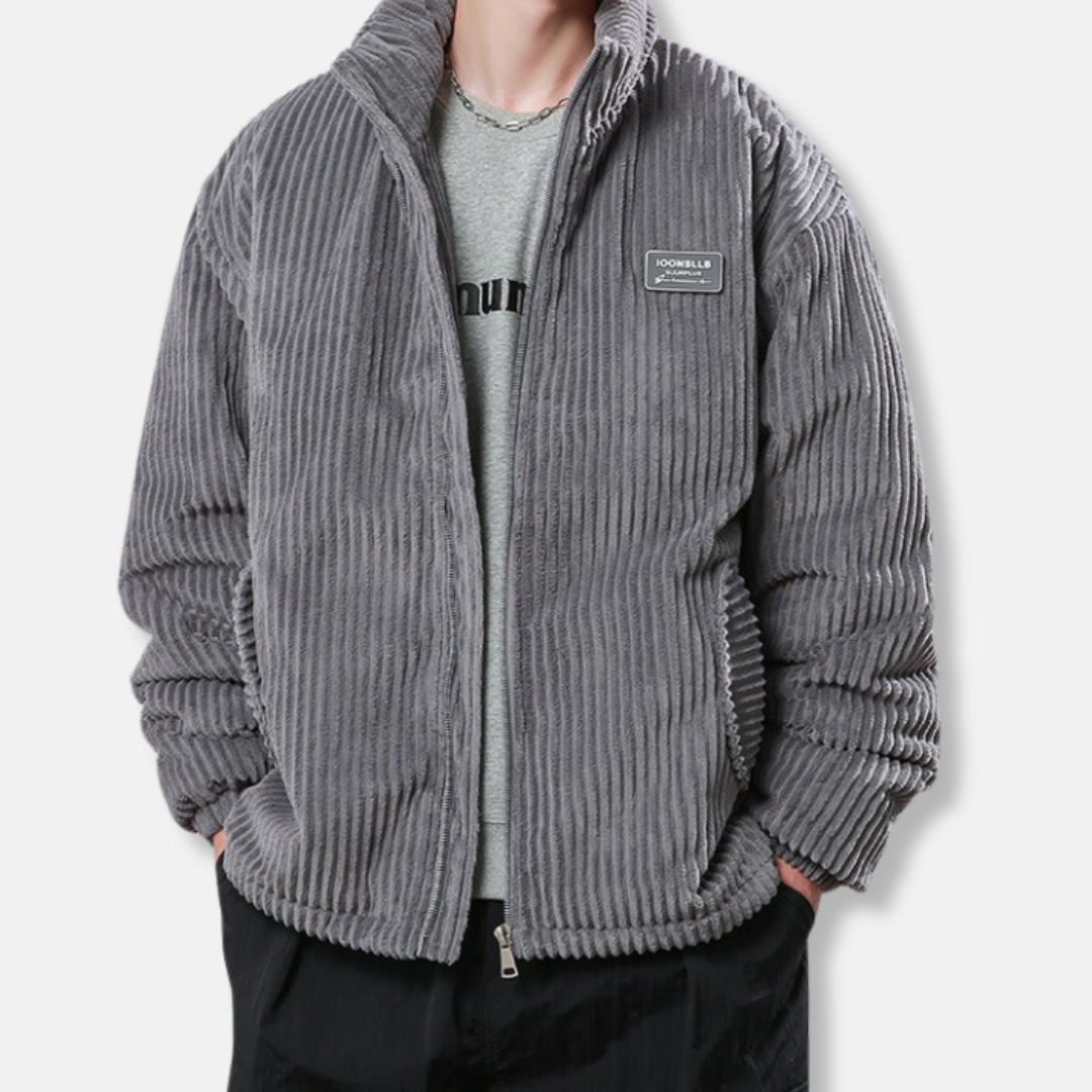 Joshua Relaxed Fit Jacket | Stand Collar Zipper Front Jacket