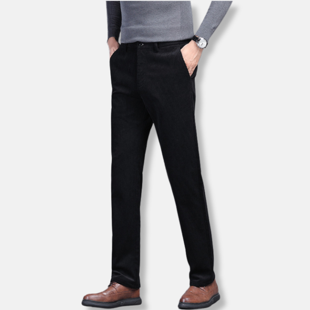 Men’s Pants - Corduroy - Regular Fit - Straight Leg - Flat Front