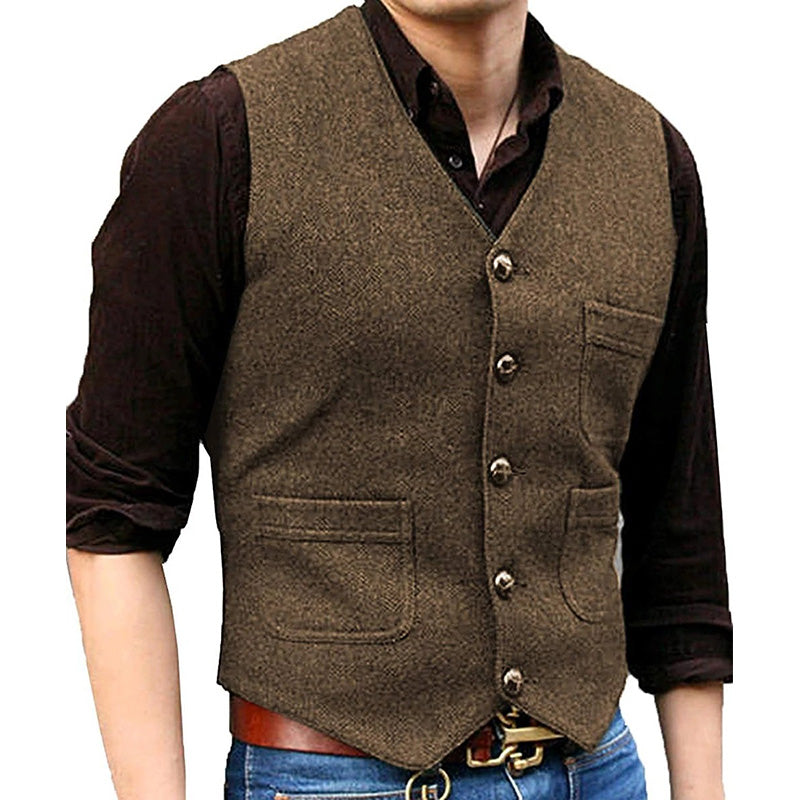 Men's warm and cozy knit vest perfect for layering