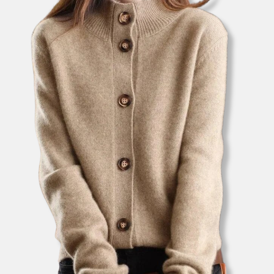 Emma Classic Fit Cardigan | Collared Button Front Cardigan