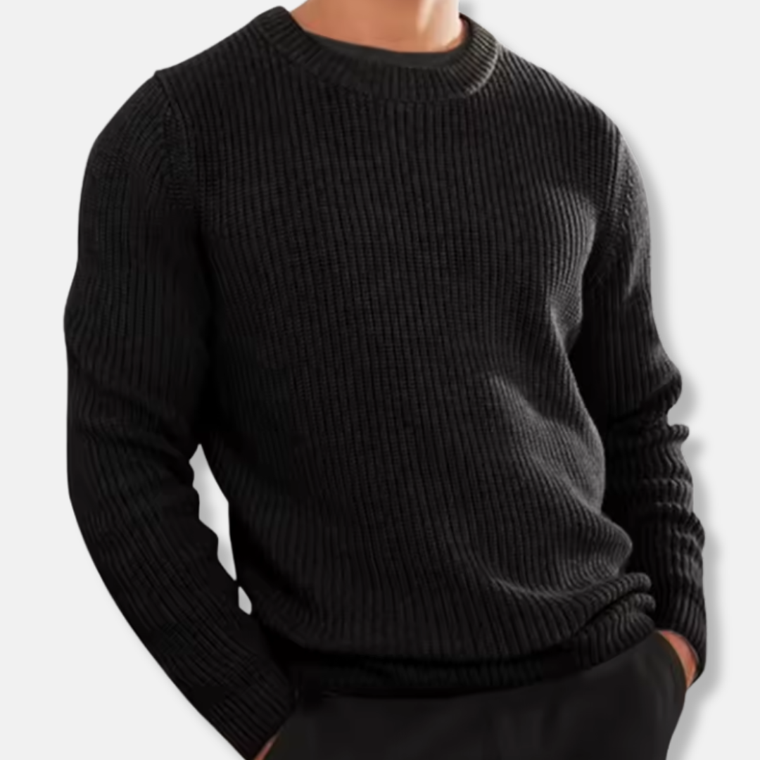 Men’s Knitted Sweater – Regular Fit – Soft Warm Knit – O-Neck Casual Pullover