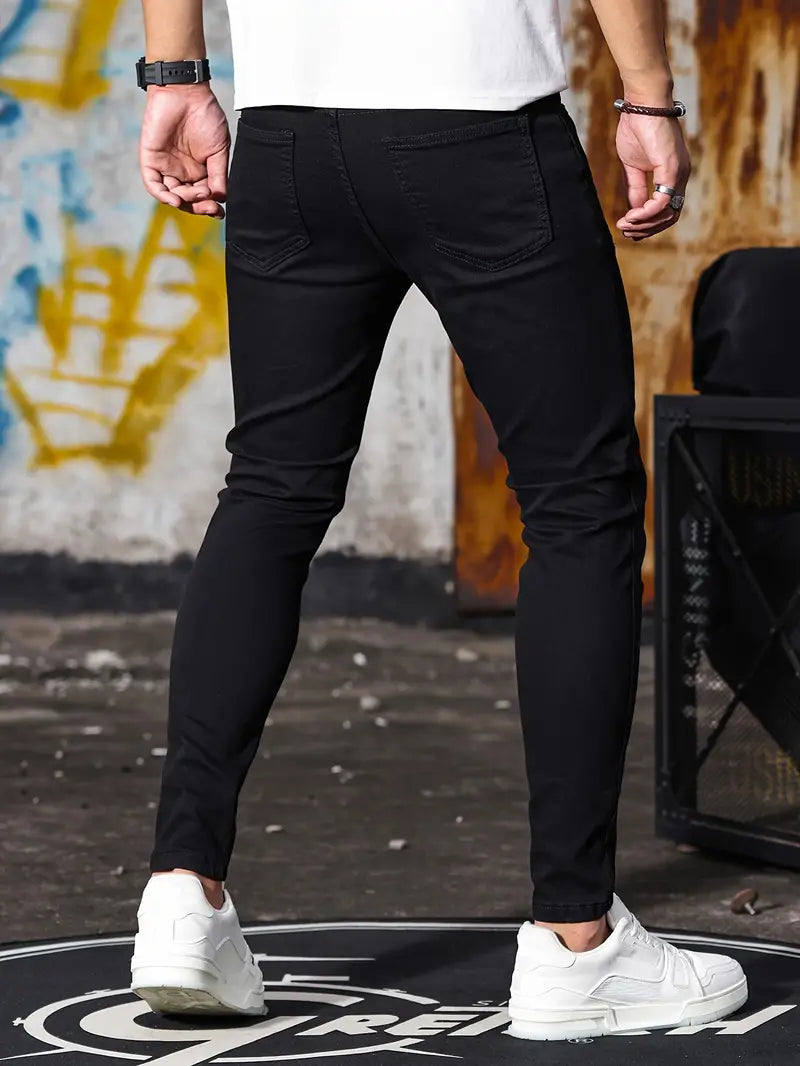 Men's casual skinny jeans