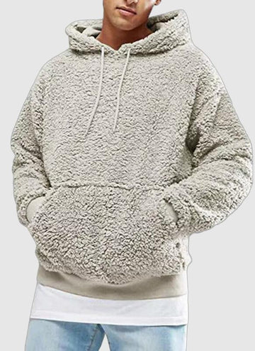 Men's sherpa fleece hoodie for ultimate comfort