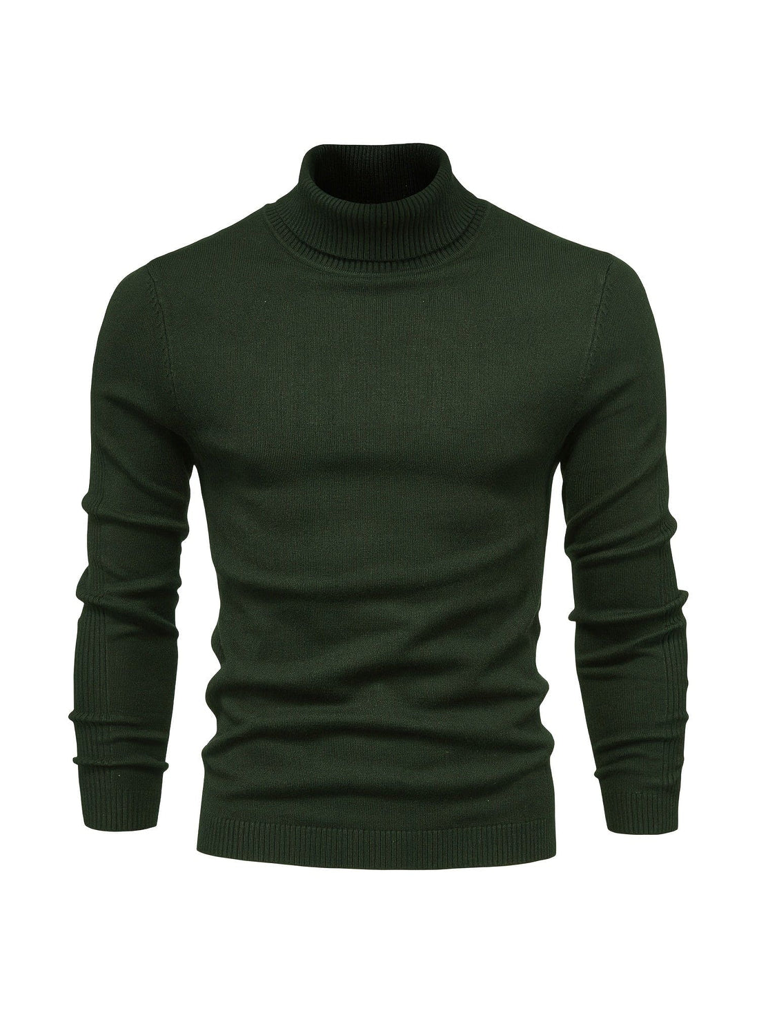 Men's pullover sweater casual slim fit turtleneck