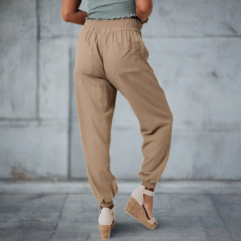 Women's casual drawstring jogger pants