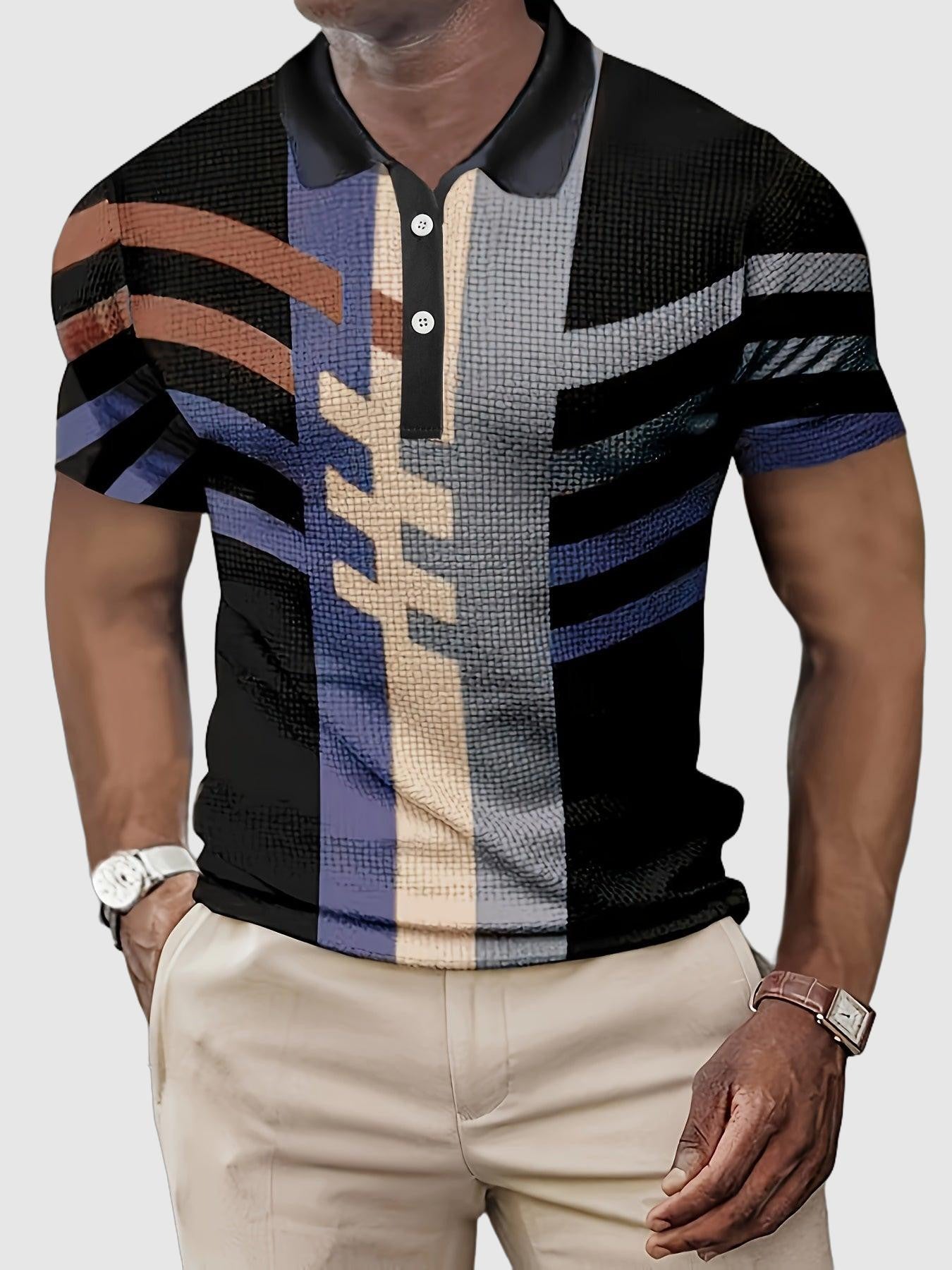 Casual vintage lapel short sleeve shirt for men