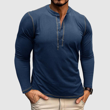 Men's long sleeve shirt with button detail