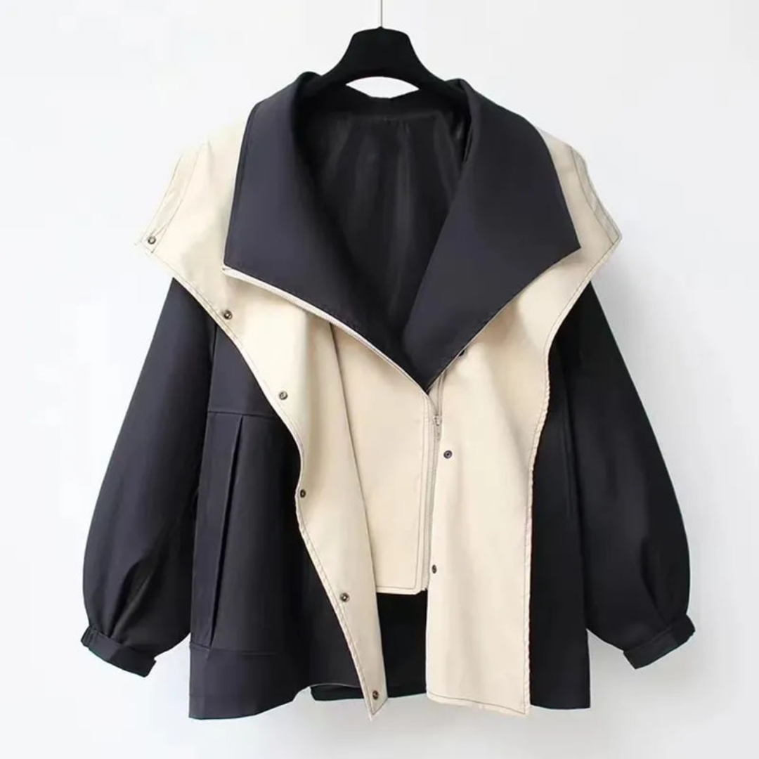 Women's color block design urban jacket