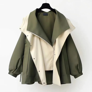 Women's color block design urban jacket