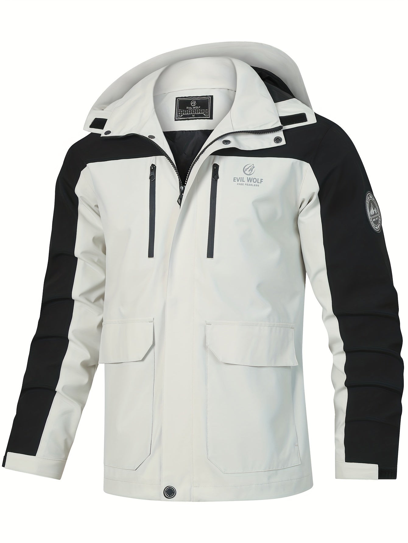 Casual hooded windbreaker jacket lightweight men