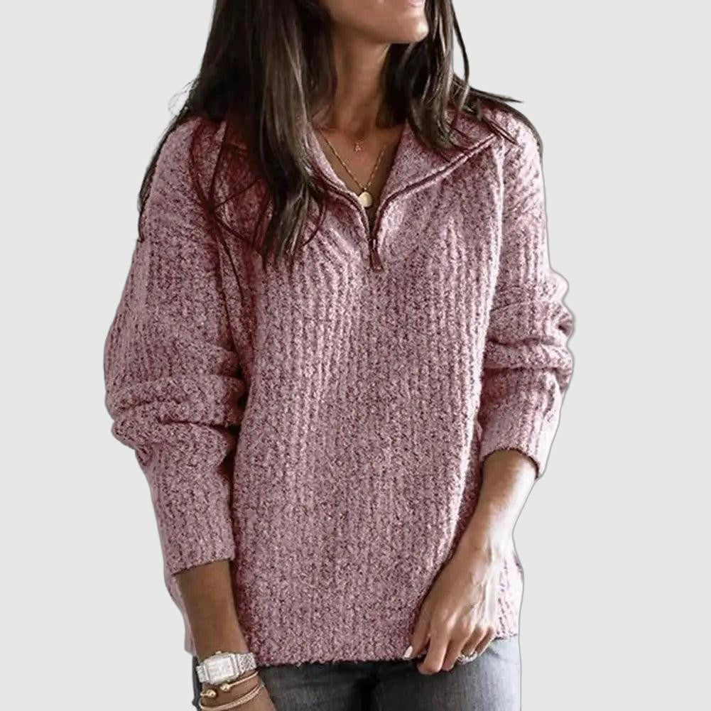 Women's casual half-zip sweater