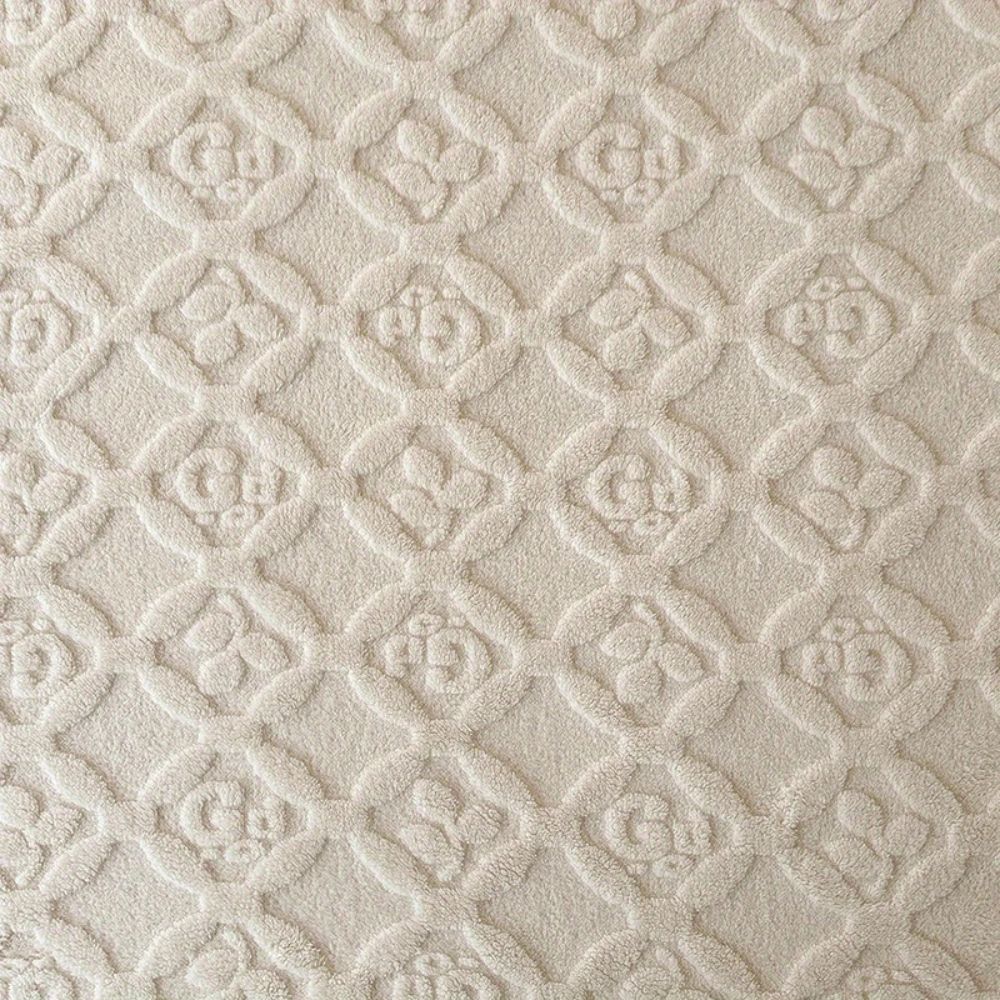 Sherpa Fleece Raised Leaf Throw Blanket