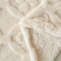 Sherpa Fleece Raised Leaf Throw Blanket