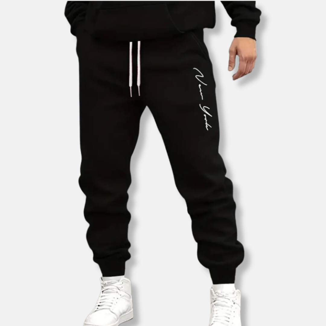 Men’s Jogger Pants - Cotton Blend - Relaxed Fit - Elastic Waistband - Graphic Print