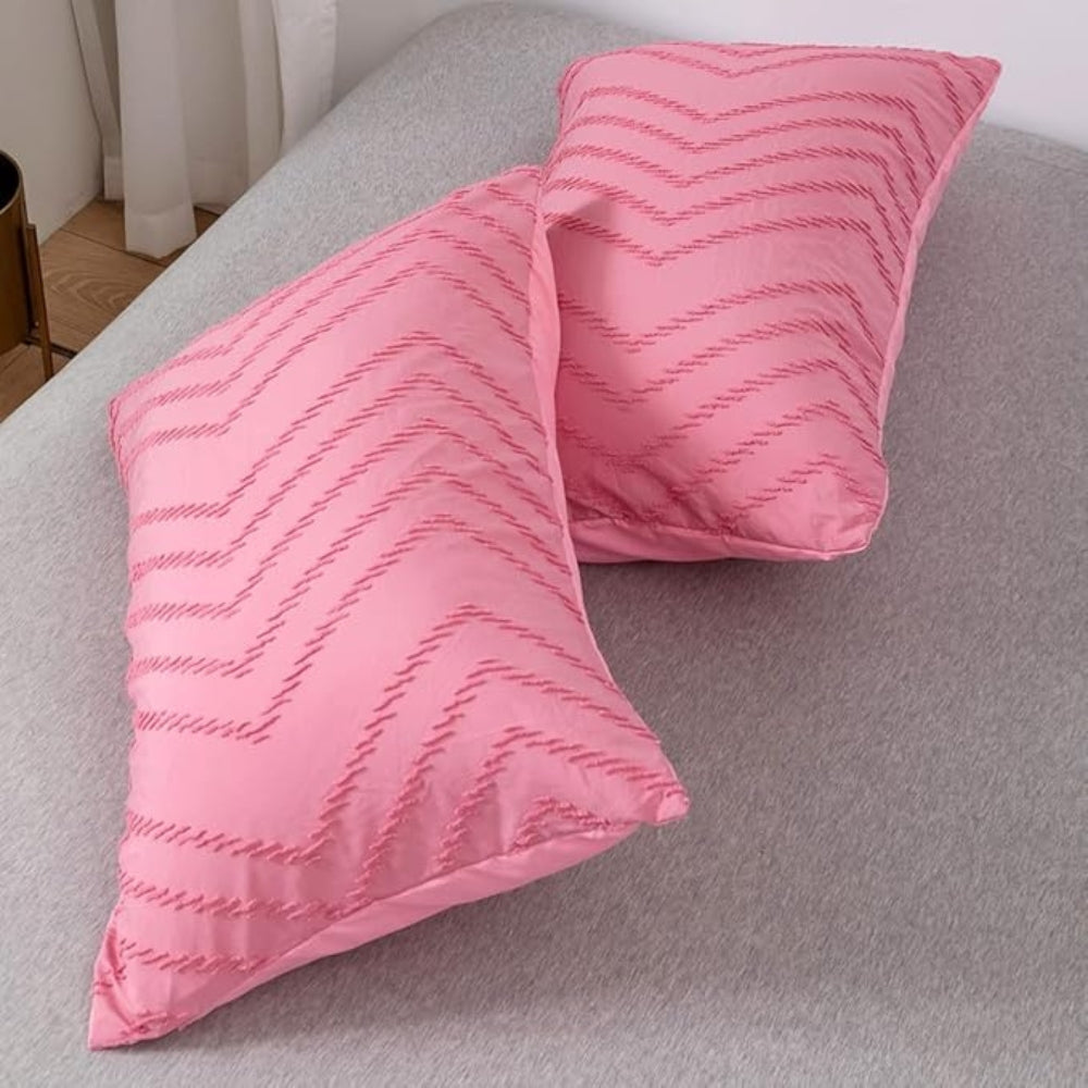 Plush Tufted Chevron Duvet Cover