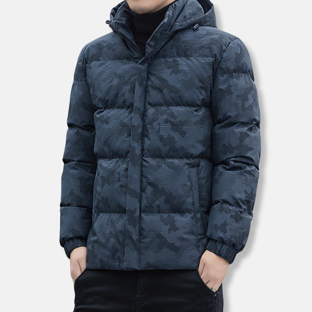 Charlie Nylon Puffer Jacket | Hooded Relaxed Fit Jacket