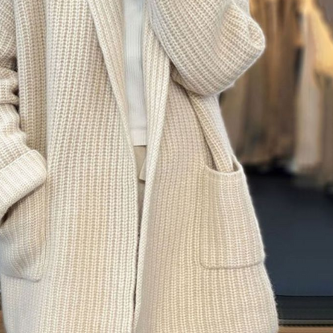 Women's thick knitted cardigan