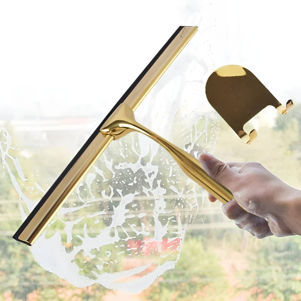 Minimalist Stainless Steel Wall-Mount Squeegee