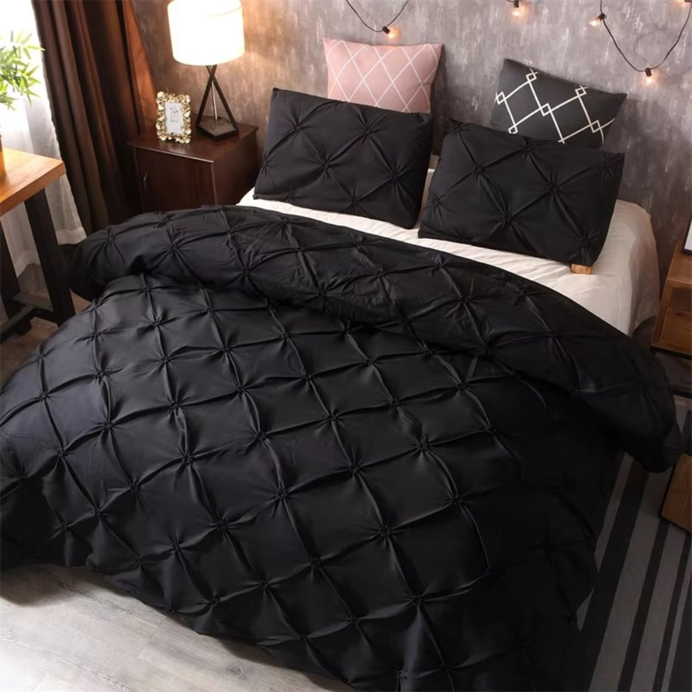 Minimalist Pintuck Duvet Cover Set