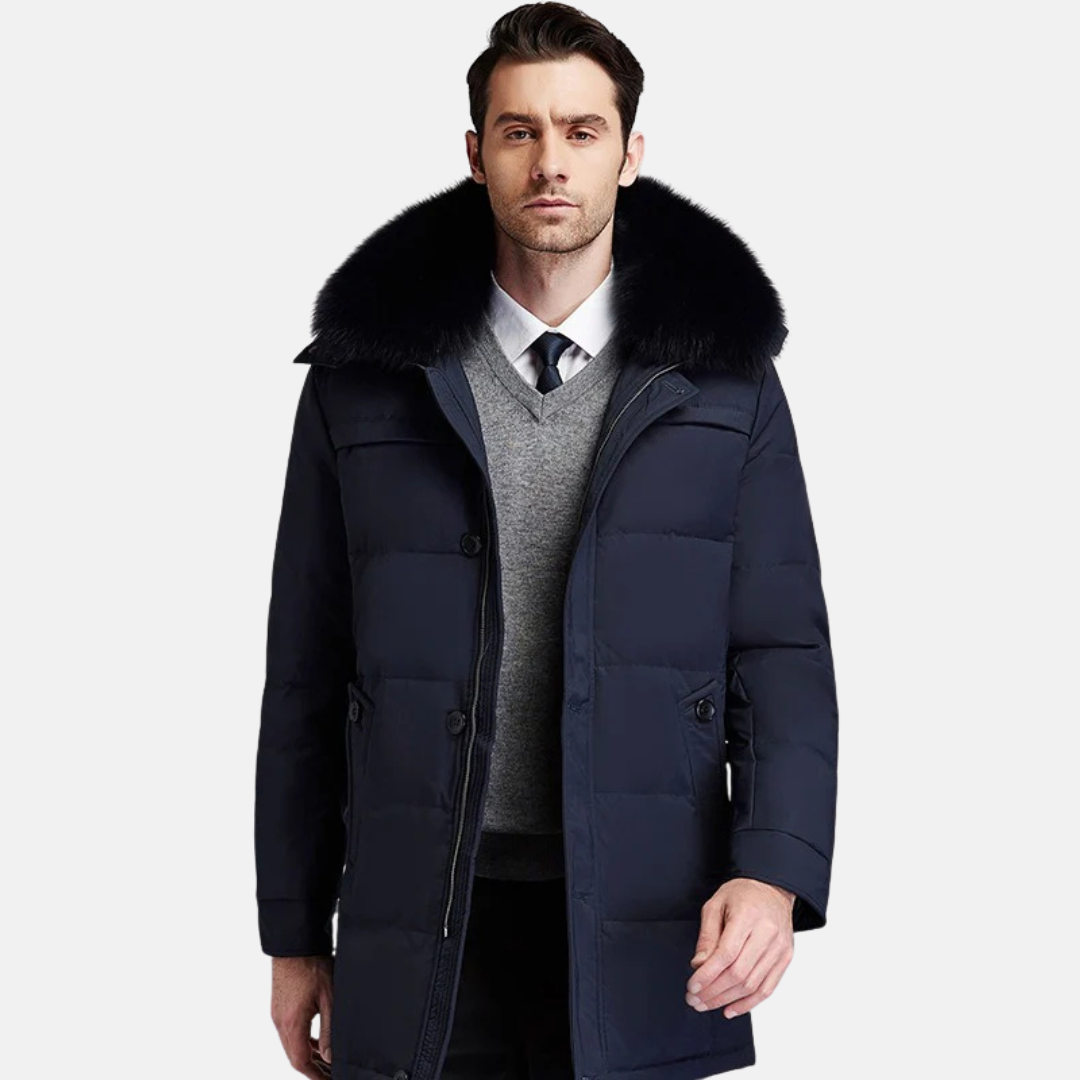 Oscar Puffer Coat | Quilted Fur-Trimmed Collar Coat