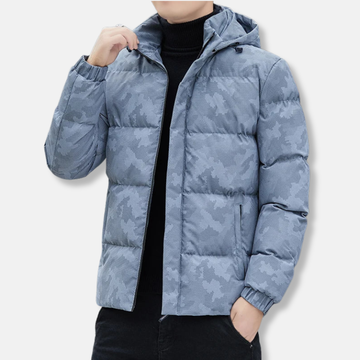 Oliver Camouflage Puffer Jacket | Hooded Casual Puffer Jacket