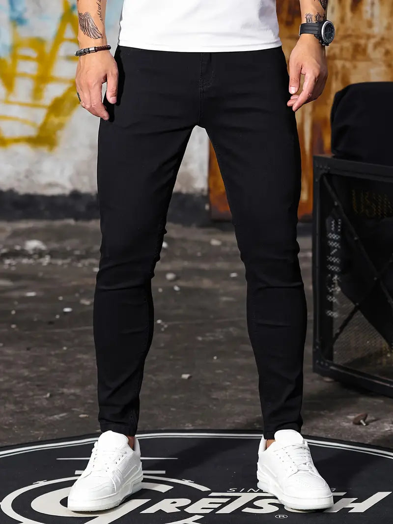 Men's casual skinny jeans