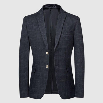 Men’s Blazer - Slim Fit - Notch Lapel - Two-Button Textured Formal Jacket