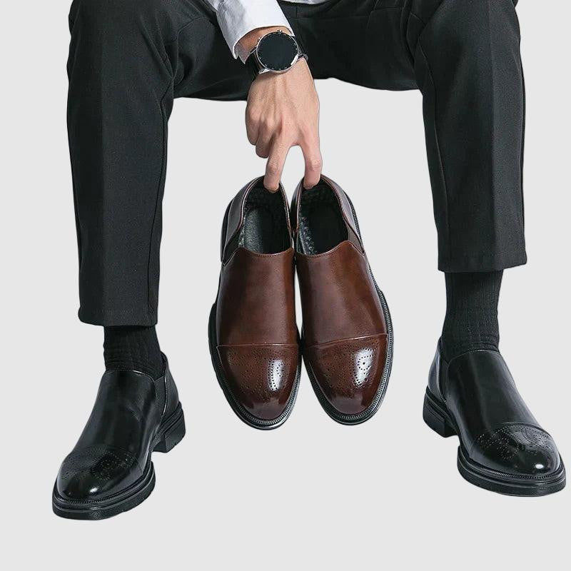 Anxton™ | Classic Genuine Leather Loafers with Elegant Detailing for Timeless Style