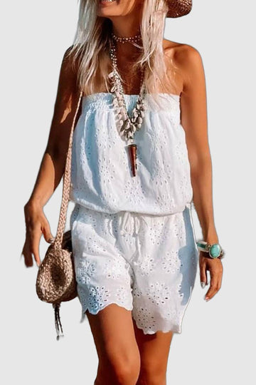 Neith - eyelet tube top loose rompers