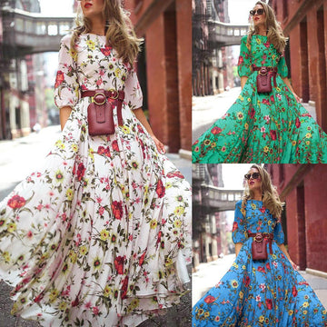 Women's boho floral maxi dress for breezy summer style