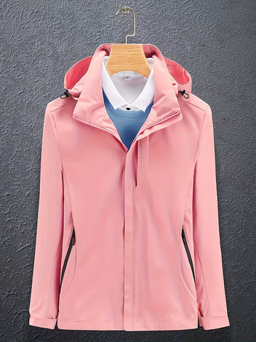 Unisex Water-Resistant Windproof Hooded Jacket