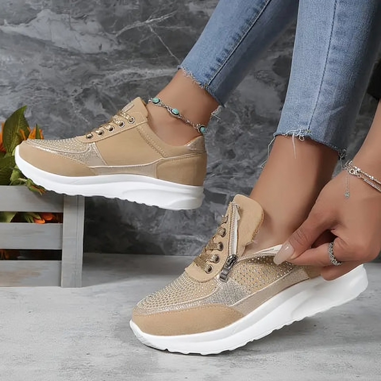 Lea - khaki platform sneaker