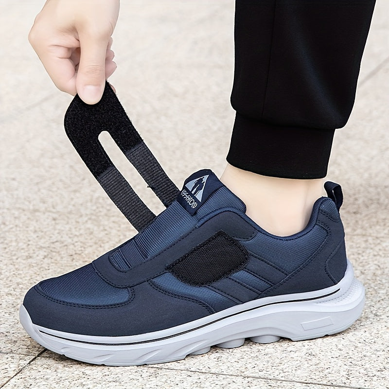 Wide fit athletic sneakers men slip on breathable