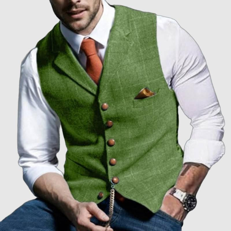 Men's plaid vest for weddings and formal events