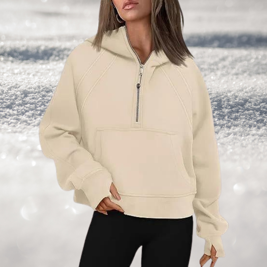 Women's oversized half-zip hoodie