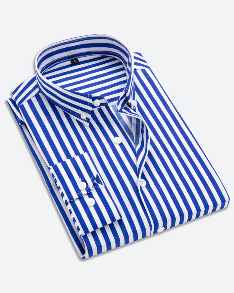 Terrell - Vertical striped shirt for men