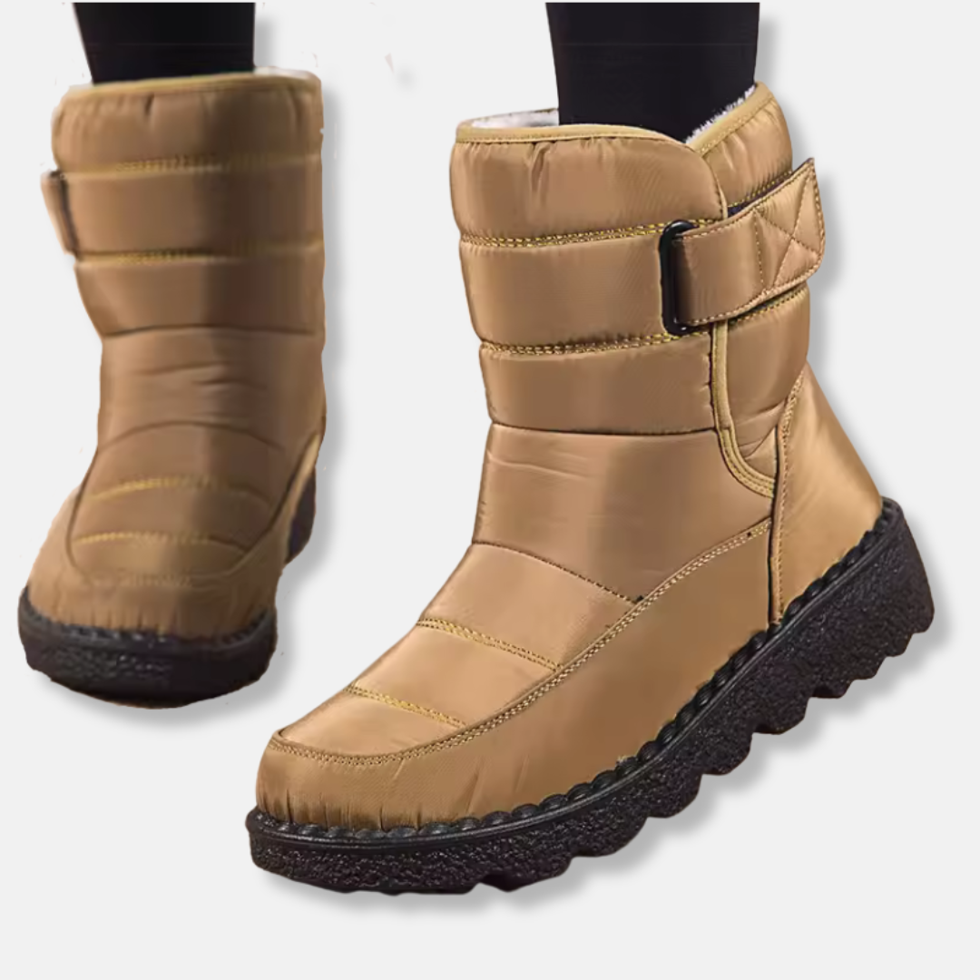 Women’s Boots - Mid-Calf Length - Quilted Insulation - Slip-Resistant Sole