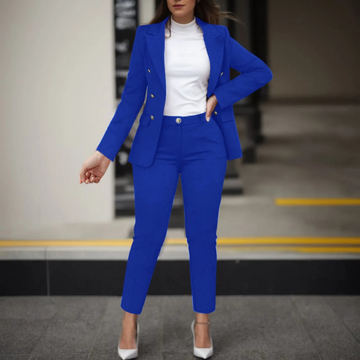 Maeve - double breasted blazer and slim fit trousers set