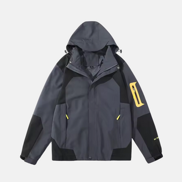 Men’s Outdoor Jacket – Regular Fit – Windproof Water-Resistant – Adjustable Hood – Zip Pockets