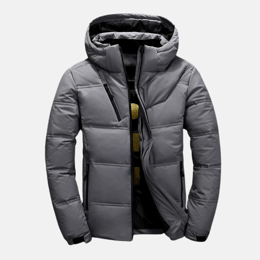 Men’s Puffer Winter Jacket – Insulated, Water-Resistant, Hooded Warm Coat