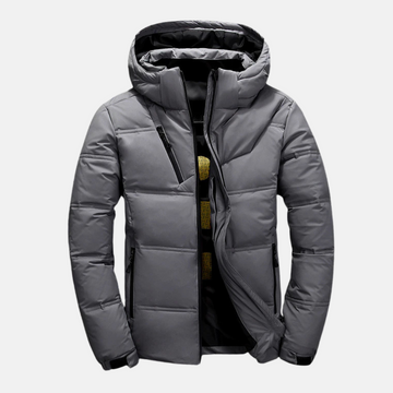 Men’s Puffer Winter Jacket – Insulated, Water-Resistant, Hooded Warm Coat
