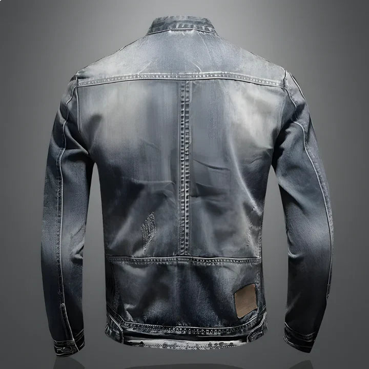 Men's distressed biker jacket for edgy street style