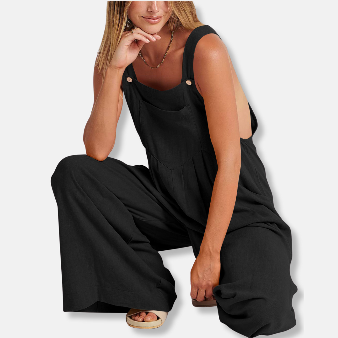 Women's Linen Loose-Fit Jumpsuit