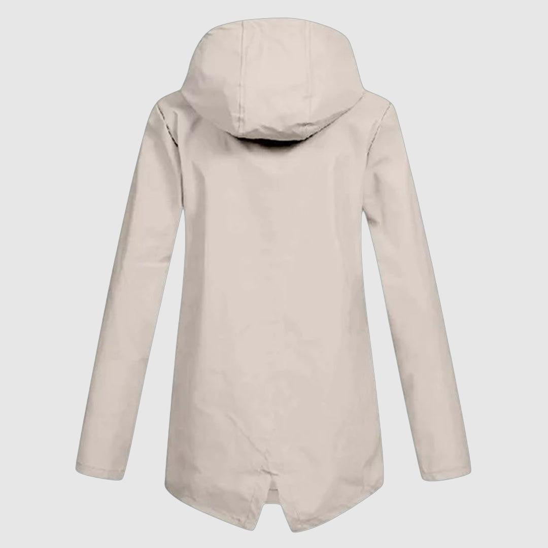 Women's lightweight hooded rain jacket