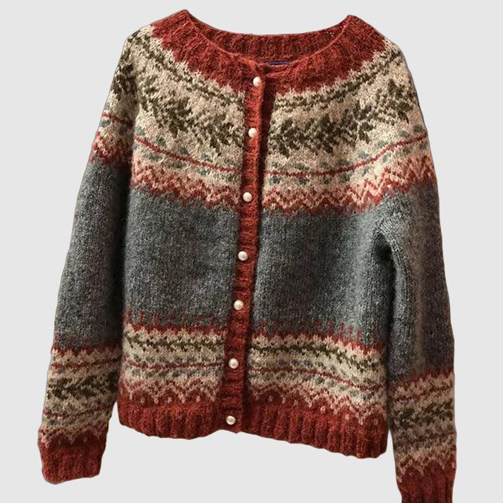 Women's nordic knit cardigan