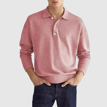 Men's solid color casual long sleeve shirt