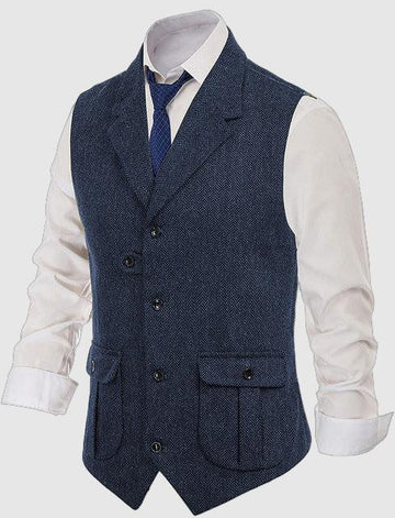 Men's classy vest button closure