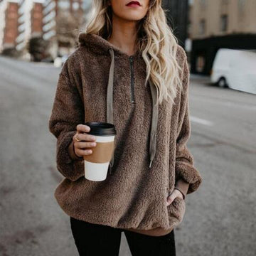 Elegant women hooded sweater