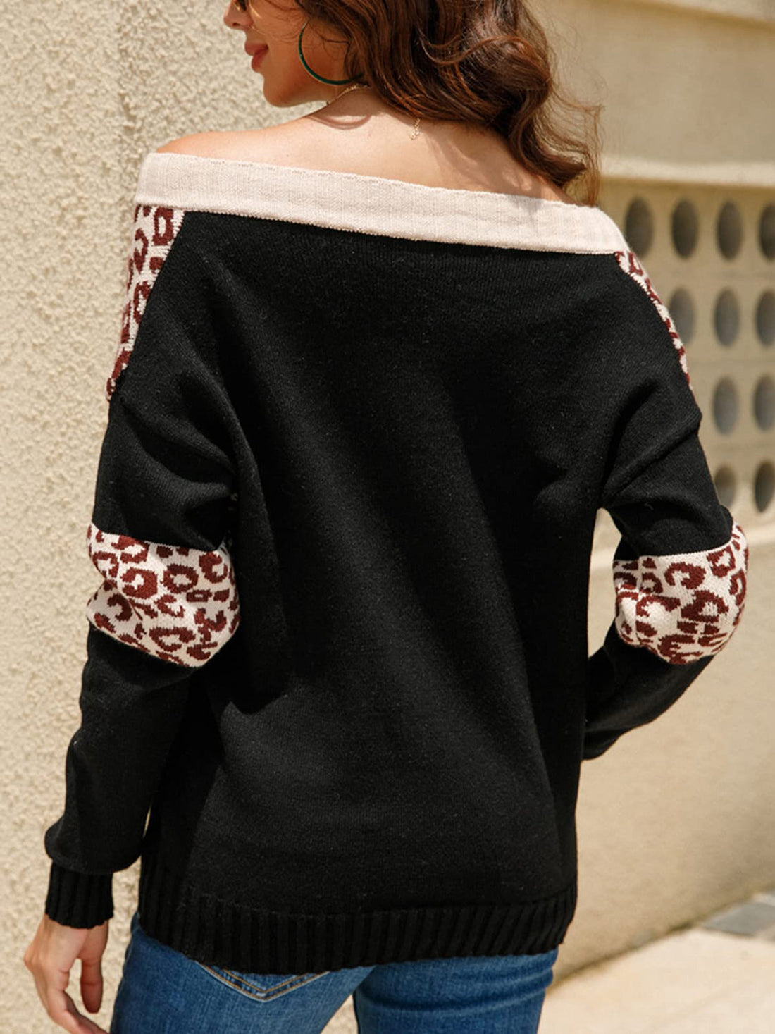 Avery - leopard long sleeve sweater